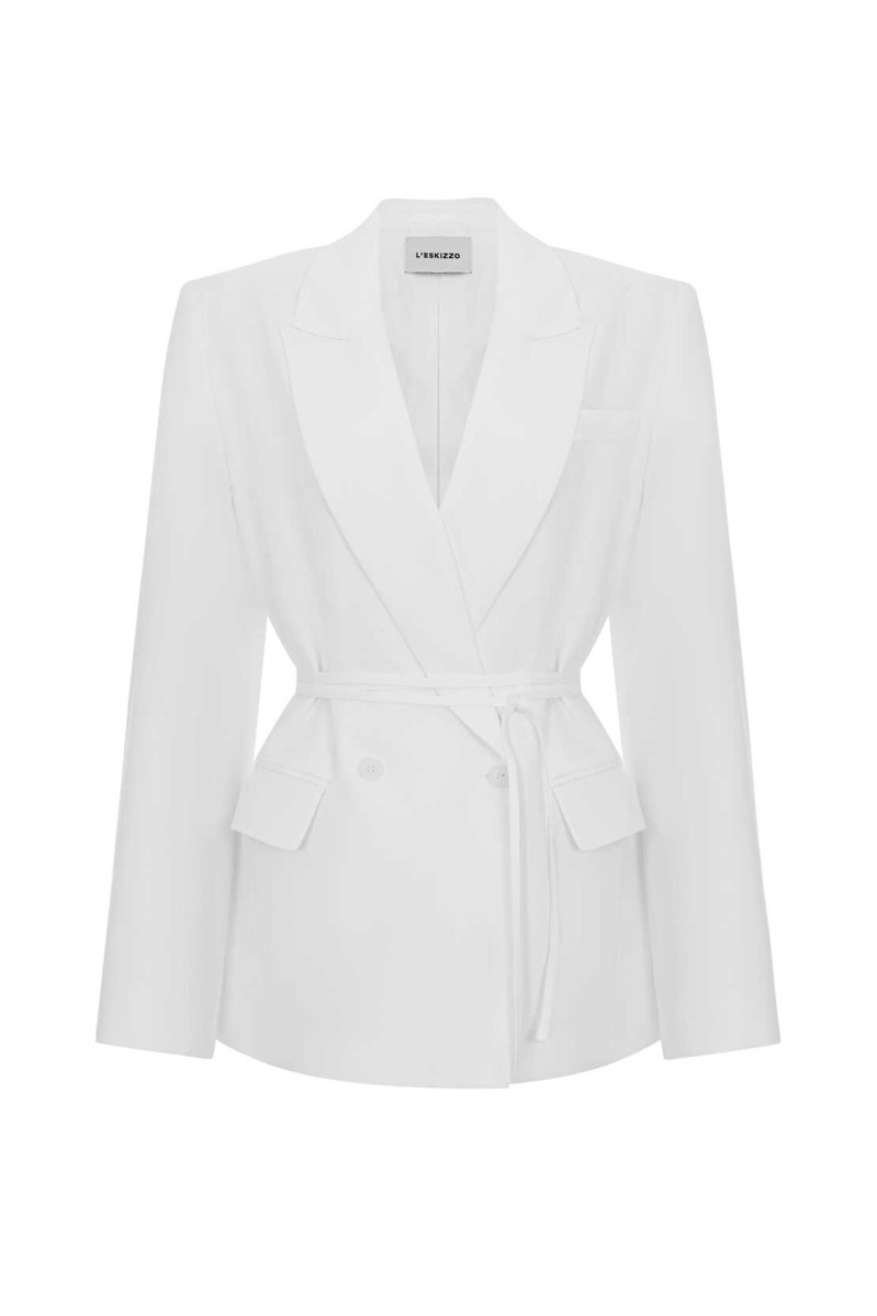 Brussel White Blazer von L'eskizzo