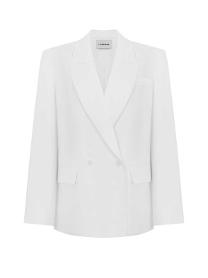 Brussel White Blazer von L'eskizzo