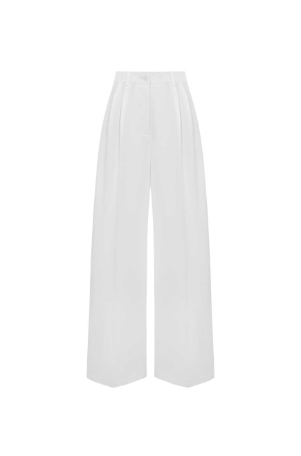 Palazzo-Hose Wanilla White von L'eskizzo