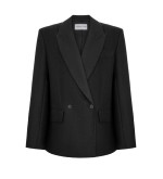 Brussel Scwarz Leinen Blazer von L'eskizzo