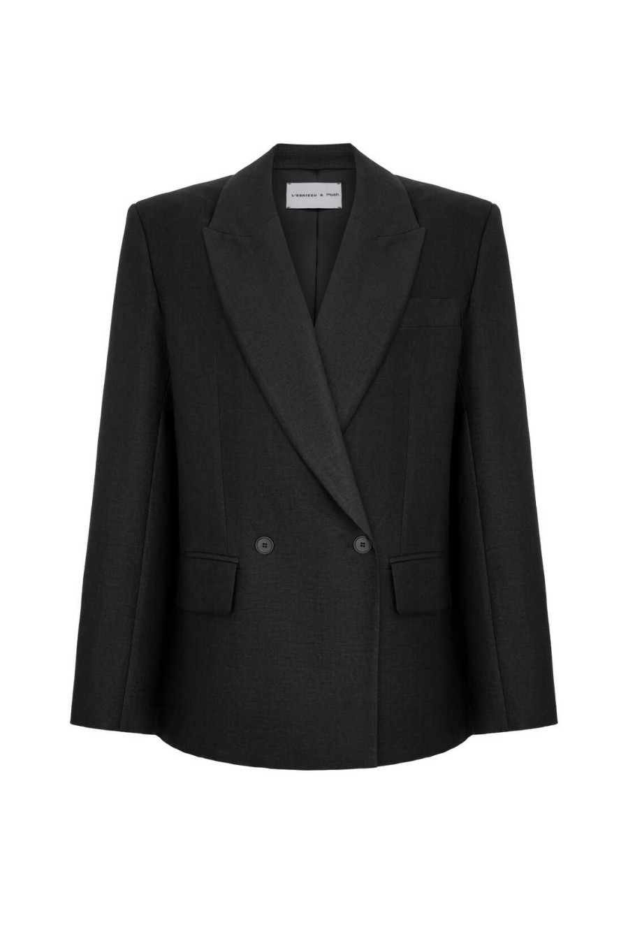 Brussel Scwarz Leinen Blazer von L'eskizzo