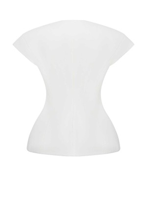 Weste Rochefort Weiß Linen von L'eskizzo