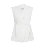 Weste Seattle White Linen von L'eskizzo