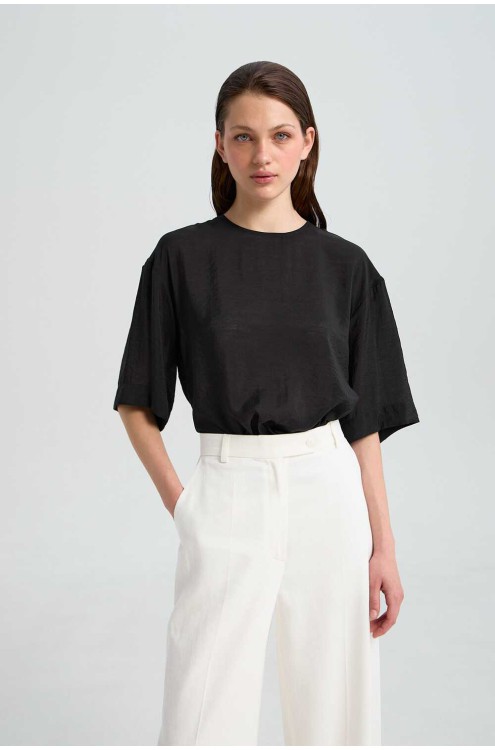 Manciet Schwarz Top von L'eskizzo