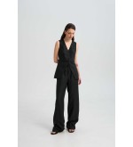 Hose Sorento Black Linen von L'eskizzo