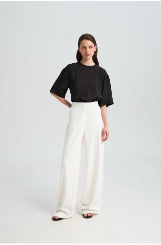 Hose Virginia White Linen von L'eskizzo