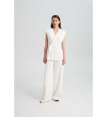 Weste Seattle White Linen von L'eskizzo