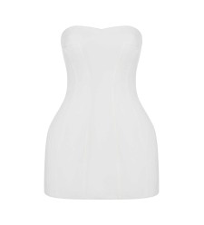 Kleid Monpazier White Linen von L'eskizzo Kleid Monpazier White Linen von L'eskizzo