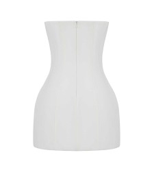 Kleid Monpazier White Linen von L'eskizzo Kleid Monpazier White Linen von L'eskizzo