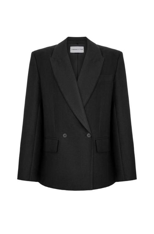 Brussel Scwarz Leinen Blazer von L'eskizzo Brussel Scwarz Leinen Blazer von L'eskizzo
