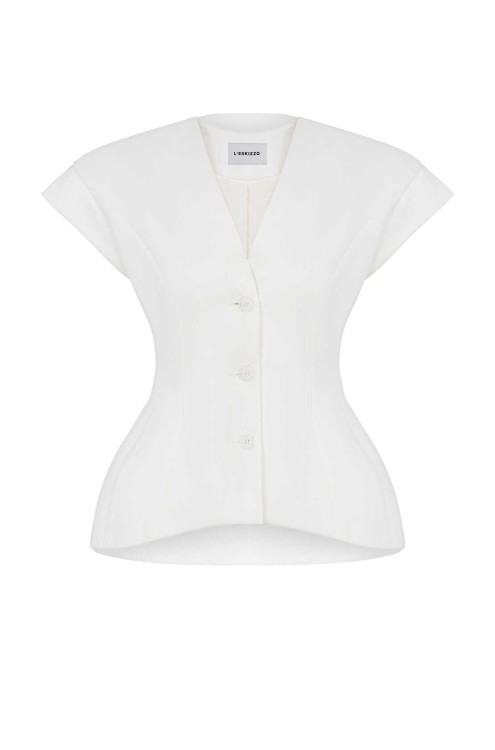 Weste Rochefort Weiß Linen von L'eskizzo Weste Rochefort Weiß Linen von L'eskizzo
