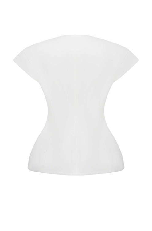 Weste Rochefort Weiß Linen von L'eskizzo Weste Rochefort Weiß Linen von L'eskizzo