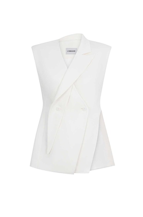 Weste Seattle White Linen von L'eskizzo Weste Seattle White Linen von L'eskizzo