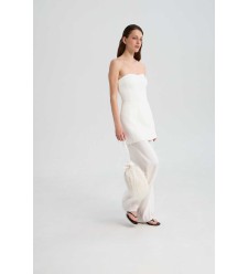 Kleid Monpazier White Linen von L'eskizzo Kleid Monpazier White Linen von L'eskizzo