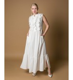 Maha Maxi-Kleid mit Rüschen