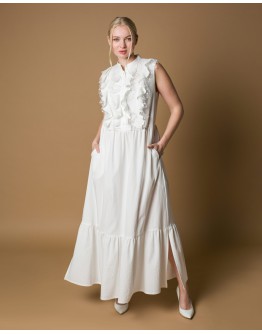 Maha Maxi-Kleid mit Rüschen