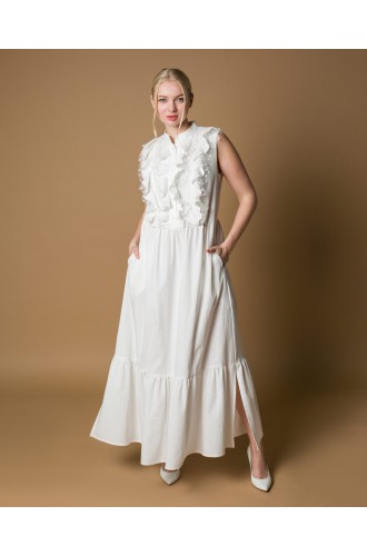 Maha Maxi-Kleid mit Rüschen