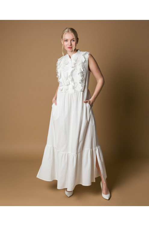 Maha Maxi-Kleid mit Rüschen