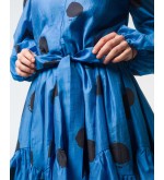 Maha Mini-Kleid mit Keilen (Blau)