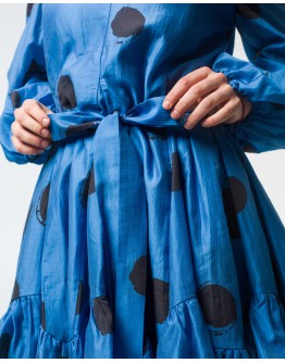 Maha Mini-Kleid mit Keilen (Blau)