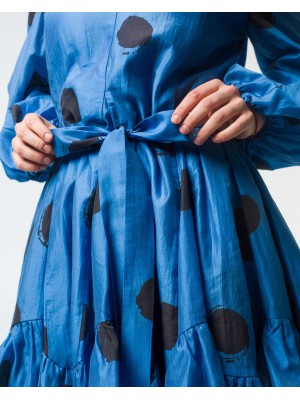 Maha Mini-Kleid mit Keilen (Blau)