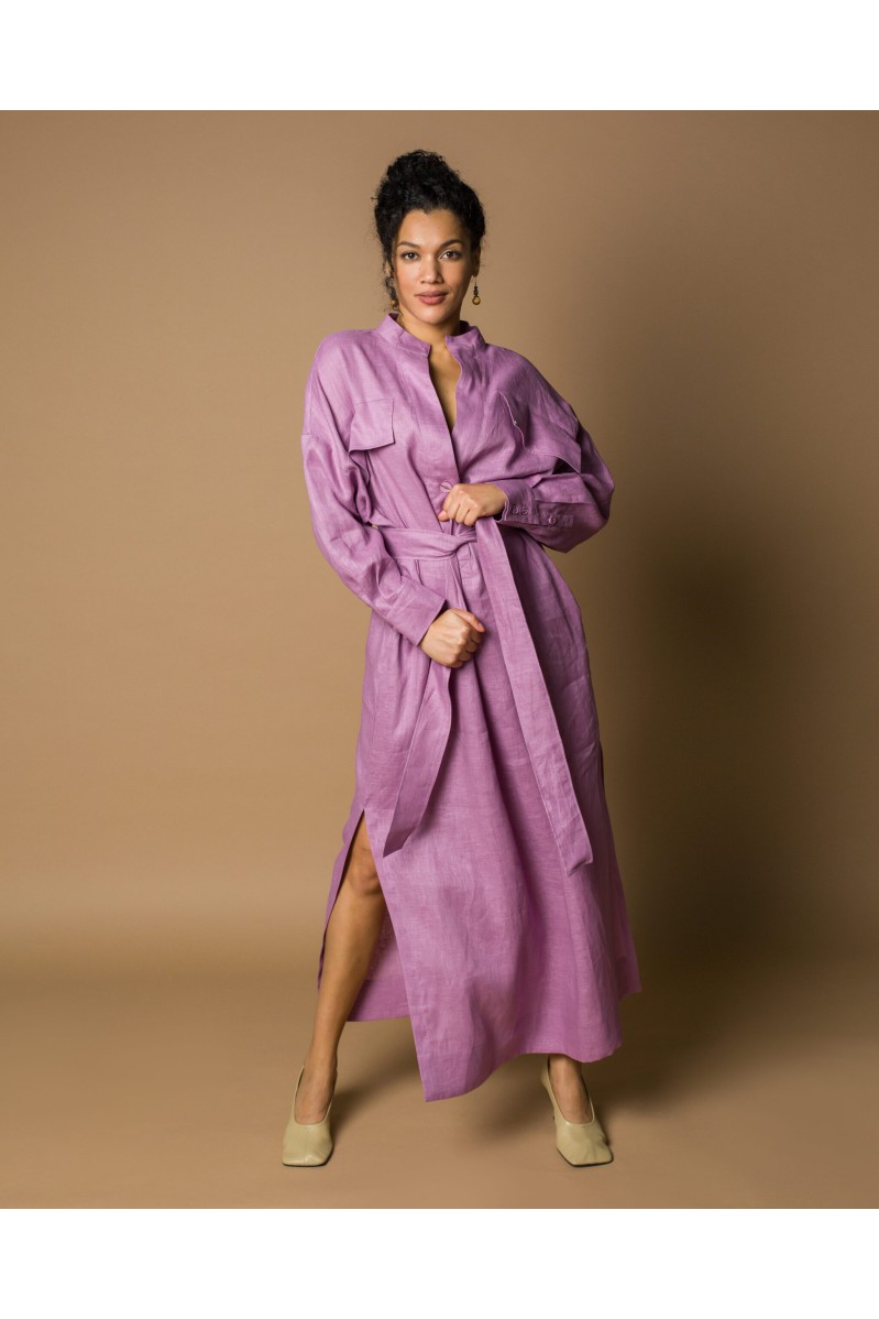 Maha Leinenkleid-Hemd aus Naturleinen