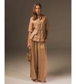 Maha Anzug: Jacke und Hose aus Naturleinen (Sand)