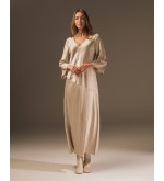 Maha Langes Kleid mit Print (Sand)