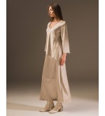 Maha Langes Kleid mit Print (Sand)