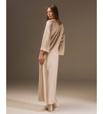 Maha Langes Kleid mit Print (Sand)