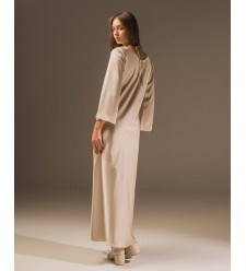 Maha Langes Kleid mit Print (Sand)
