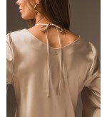 Maha Langes Kleid mit Print (Sand)