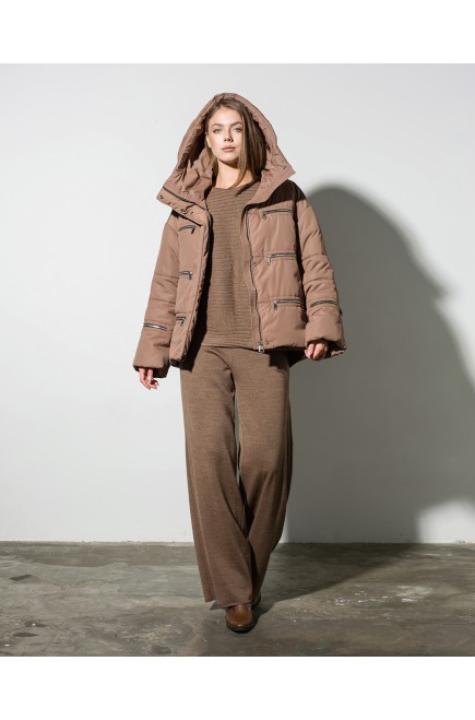 Maha Gesteppte Jacke mit Metall-Reißverschlüssen