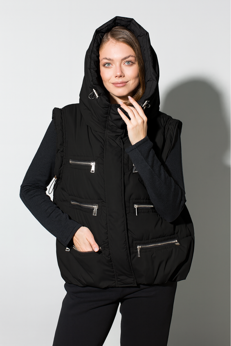 Maha Gesteppte Weste (Schwarz)