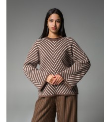 Maha Pullover mit Diagonalstreifen