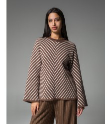 Maha Pullover mit Diagonalstreifen