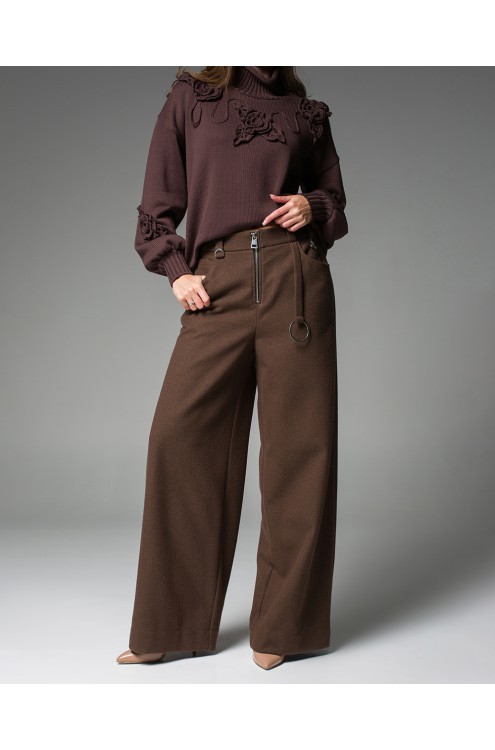 Maha Weite Hose mit offenem Reißverschluss