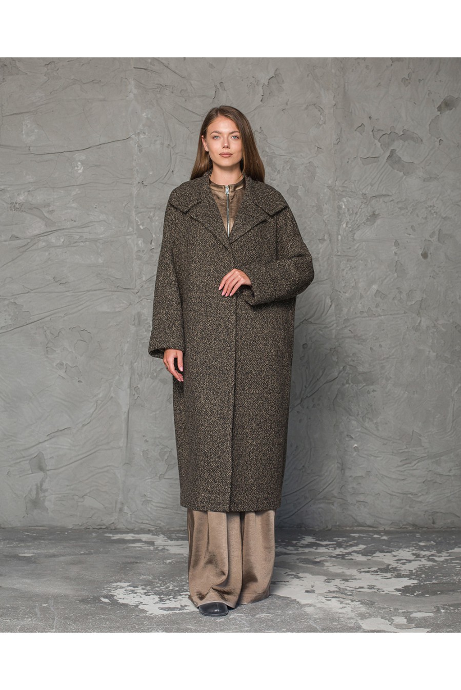 Maha Langer Mantel in Kokon-Silhouette