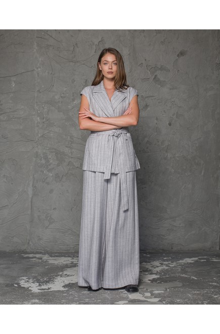 Maha Nadelstreifen-Set: Weste und Hose