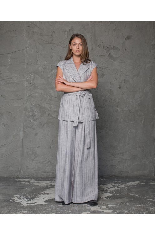 Maha Nadelstreifen-Set: Weste und Hose