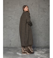 Maha Langer Mantel in Kokon-Silhouette