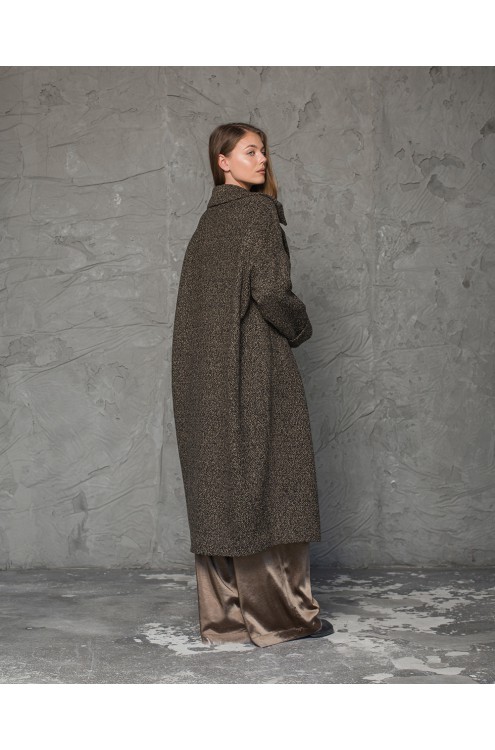 Maha Langer Mantel in Kokon-Silhouette