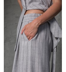 Maha Nadelstreifen-Set: Weste und Hose