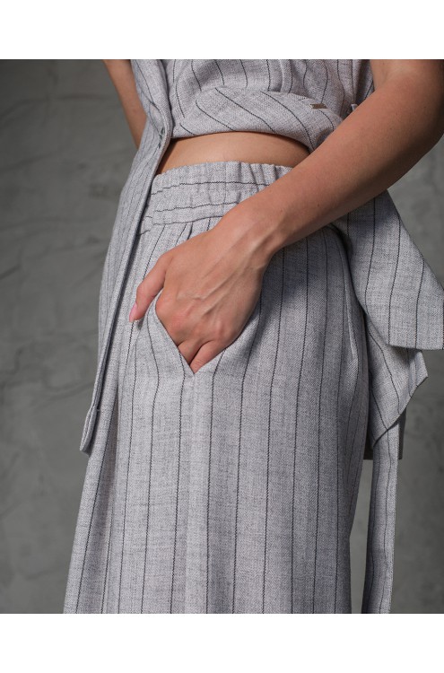 Maha Nadelstreifen-Set: Weste und Hose