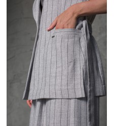 Maha Nadelstreifen-Set: Weste und Hose