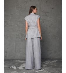 Maha Nadelstreifen-Set: Weste und Hose