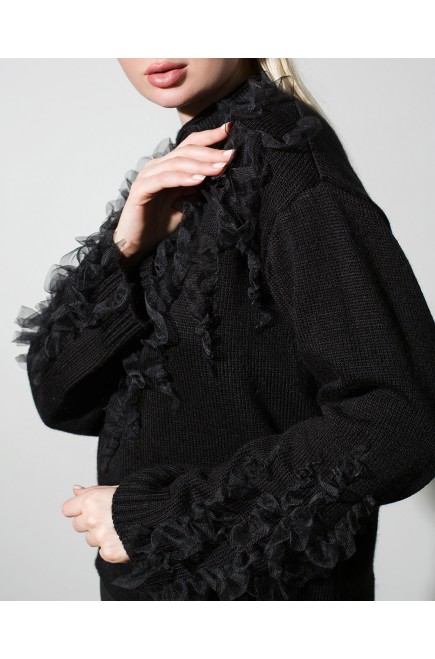 Maha Pullover mit Rüschen