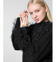 Maha Pullover mit Rüschen