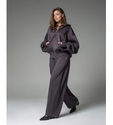 Maha Set: Jacke mit Kapuze und Barrel-Hose (Dunkelgrau) Maha Set: Jacke mit Kapuze und Barrel-Hose (Dunkelgrau)