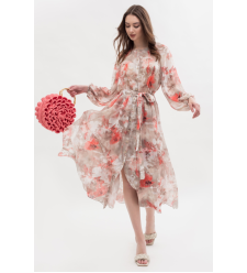Blumenmuster Langarmkleid: Zeitlose Eleganz